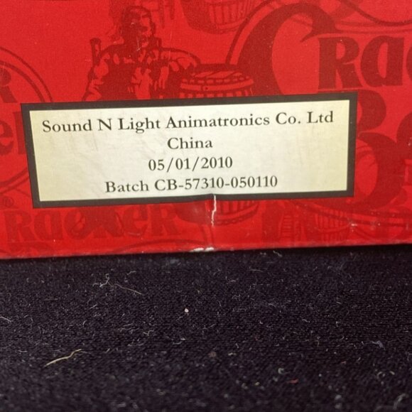 CRACKER BARREL -- Stuffed Dog, Musical, Wearing Ear Flap Hat, Red/White, In-Box - Picture 7 of 9